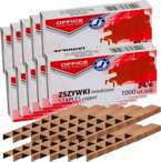 ZSZYWKI BIUROWE 24/6 MIEDZIANE OFFICE PRODUCT  10 opakowań 10 000 sztuk