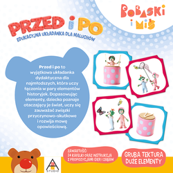 GRA UKŁADANKA EDUKACYJNA DLA DZIECI PRZED I PO BOBASKI I MIŚ - 02062 TREFL