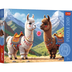 PUZZLE 200 ELEMENTÓW KOLOROWE LAMY UKŁADANKA DLA DZIECI TREFL 13356