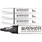 MARKER SUCHOŚCIERALNY DO BIAŁYCH TABLIC 3mm CZARNY STOŻKOWy TETIS - 3 szt.