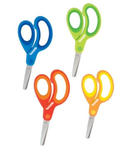 NOŻYCZKI SZKOLNE GUMOWA RĄCZKA 13 CM COLORINO KIDS