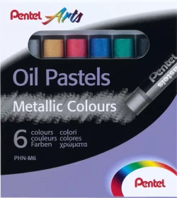 PASTELE OLEJNE METALICZNE PENTEL ARTS KREDKI 6 KOLORÓW ARTYSTYCZNE