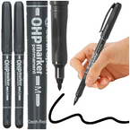 MARKER PISAK FOLIOPIS PERMANENTY OKRĄGŁY 1mm CZARNY CENTROPEN OHP - 2 szt.