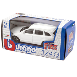 AUDI Q7 BIAŁE METALOWE AUTO SUV MODEL KOLEKCJONERSKI BBURAGO 1:43