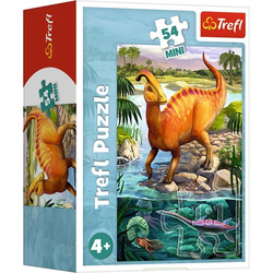 PUZZLE MINI 54 ELEMENTY NIESAMOWITE DINOZAURY DINO UKŁADANKA TREFL 19730