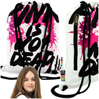 WOREK NA BUTY PLECAK NA SZNURKACH ST.RIGHT SO-10 PINK IS NOT DEAD 45x36 cm