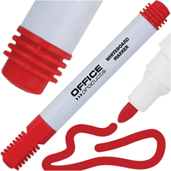 MARKER SUCHOŚCIERALNY OFFICE PRODUCTS CZERWONY DO TABLIC OKRĄGŁY - 12 szt.