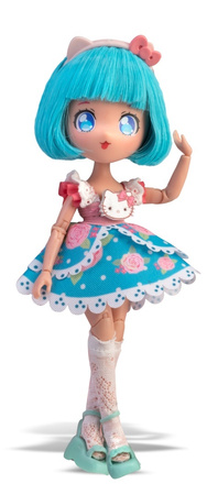 LALKA PRETTY PINK HELLO KITTY MANGA MODA JAPOŃSKA PRZEGUBOWA TURKUSOWA