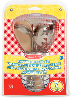 PRZYBORY KUCHENNE METALOWE ZABAWKOWE DLA DZIECI MELISSA AND DOUG 7 EL.