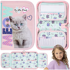 PIÓRNIK SZKOLNY DWUKLAPKOWY MAJEWSKI MY LITTLE FRIEND FLUFFY KITTY PASTEL