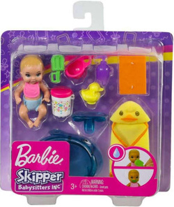 LALKA BARBIE DZIECKO KĄPIEL + AKCESORIA GHV84