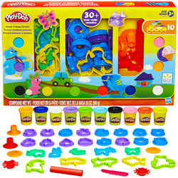PLAY-DOH CIASTOLINA MASA PLASTYCZNA ZESTAW STEMPELKÓW 560g 10 KOL. HASBRO