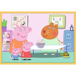 PUZZLE 10w1 ŚWINKA PEPPA POZNAJ ŚWINKĘ PEPPĘ 10 UKŁADANEK 329EL TREFL 90383