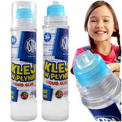 KLEJ SZKOLNY W PŁYNIE Z APLIKATOREM TRANSPARENTNY 50 ml ASTRA - 3 sztuki