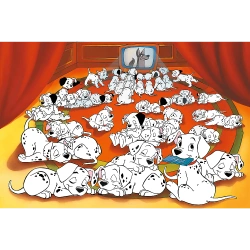 PUZZLE 600 ELEMENTÓW 40 LECIE TREFL - 101 DALMATYŃCZYKÓW UKŁADANKA 37604