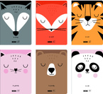 INTERDUK ZESZYT W ZWIERZĘTA A5 BB FRIENDS TRZY LINIE 32 KARTKI 90G - 6 szt.