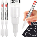 MARKER KREDOWY ŚCIERALNY DO TABLIC SZKŁA BIAŁY 1,5mm T-293 TOMA - 2 szt.