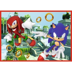 PUZZLE 4w1 SONIC THE HEDGEHOG PRZYGODY SONICA UKŁADANKA 34625 TREFL