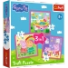 PUZZLE 3W1 ŚWINKA PEPPA - PEPPA I PRZYJACIELE UKŁADANKA 34873 TREFL