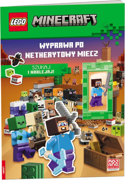 LEGO MINECRAFT WYPRAWA PO NETHERYTOWY MIECZ FIGURKA NAKLEJKI 