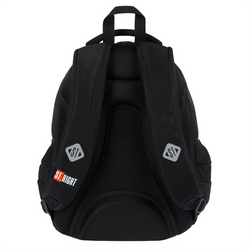 PLECAK SZKOLNY ST.RIGHT MAJEWSKI BP-06 CZARNY ŁAŃCUSZEK X WHITE + NAKLEJKI