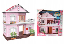 DOMEK DLA LALEK Z WYPOSAŻENIEM 2 PIĘTRA VILLA