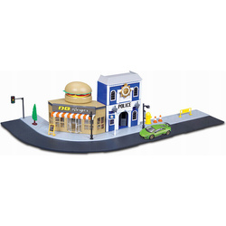 BBURAGO DELUXE SET POSTERUNEK POLICJI POLICJA SAMOCHÓD AUTO METAL 1:43