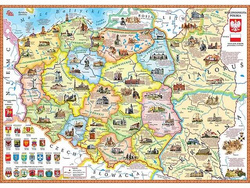 PUZZLE UKŁADANKA PODZIAŁ NA WOJEWÓDZTWA POLSKA