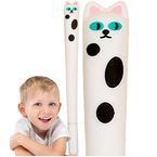 DŁUGOPIS ŻELOWY GUMOWY KOTEK FIGURKA NIEBIESKI WKŁAD SZKOLNY ELASTYCZNY