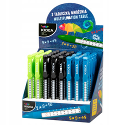 DŁUGOPIS NIEBIESKI AUTOMATYCZNY Z TABLICZKĄ MNOŻENIA ŚCIĄGA KIDEA - 2 szt.