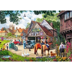 PUZZLE 2x500 ELEMENTÓW SIELANKOWE ŻYCIE MIASTECZKO UKŁADANKA 37494 TREFL