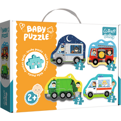 PUZZLE BABY GRUBE 4W1 POJAZDY I ZAWODY DLA NAJMŁODSZYCH TREFL