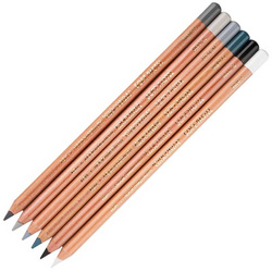 PASTELE SUCHE KOH-I-NOOR W DREWNIE SZAROŚCI GIOCONDA 6 sztuk ARTYSTYCZNE