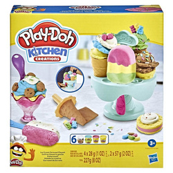 PLAY-DOH CIASTOLINA LODZIARNIA KARUZELA LODY 224g MASA PLASTYCZNA HASBRO