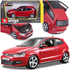 VOLKSWAGEN POLO GTI 5 SAMOCHÓD METALOWY MODEL POJAZD SPORTOWY BBURAGO 1/24