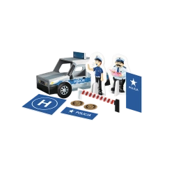 KLOCKI  BRICK TRICK! BUDUJ Z CEGŁY KOMISARIAT POLICJI RADIOWÓZ 100 EL TREFL