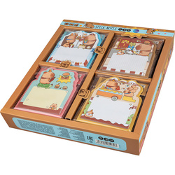 KARTECZKI SAMOPRZYLEPNE NOTES UROCZA KAPIBARA 70x90mm 30 KARTECZEK