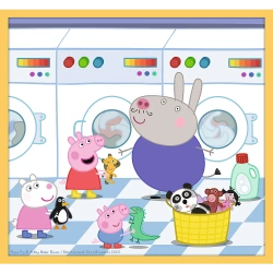 PUZZLE 10w1 ŚWINKA PEPPA POZNAJ ŚWINKĘ PEPPĘ 10 UKŁADANEK 329EL TREFL 90383
