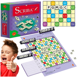 SCRIBA TRAVEL SCRABLE GRA SŁOWNA EDUKACYJNA ALEXANDER TWORZENIE SŁÓW LITERY