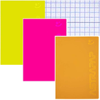 ZESZYT FLUO ASTRA A5 60 KARTEK KRATKA SZKOLNY NEON FLUORESCENCYJNY - 3 szt.