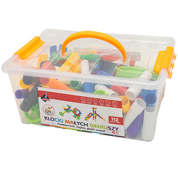 KLOCKI KONSTRUKCYJNE MAŁYCH GENIUSZY KOLOROWE ZŁĄCZKI 112 ELEMENTÓW ASKATO