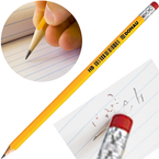 OŁÓWEK DREWNIANY Z GUMKĄ HB LAKIEROWANY ŻÓŁTY DONAU SZKOLNY BIUROWY