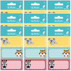 NAKLEJKI NA ZESZYT NALEPKI SZKOLNE ZWIERZĘTA 9 sztuk HERLITZ - 12 op.