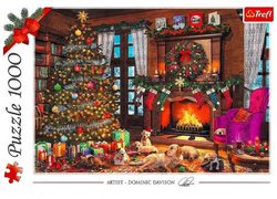 PUZZLE 1000 IDĄ ŚWIĘTA CHOINKA BOŻE NARODZENIE KOMINEK MIKOŁAJ TREFL 10745