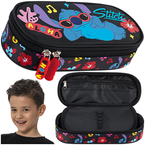 PIÓRNIK SZKOLNY SASZETKA USZTYWNIONA Z KLAPKĄ ST.MAJEWSKI ALOHA STITCH