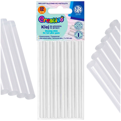 KLEJ DO PISTOLETU NA GORĄCO PRZEZROCZYSTY + BROKATOWY 7mm x 15cm ASTRA