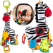 ZAWIESZKA DO WÓZKA ŁÓŻECZKA Z POZYTYWKĄ SENSORYCZNA ZEBRA ZOYA BALIBAZOO