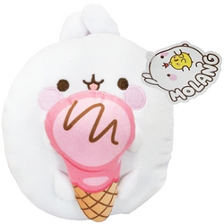 PLUSZAK MASKOTKA MIŁA W DOTYKU Z ZAWIESZKĄ KRÓLICZEK Z LODAMI MOLANG 18 cm