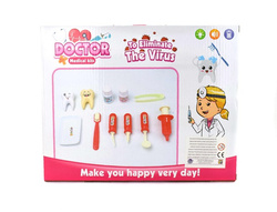 LEKARZ DENTYSTA ZESTAW MEDYCZNY  PRO KIDS SZCZOTECZKA ZĘBY UCZY HIGIENY