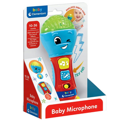 MIKROFON DLA DZIECI MUZYCZNY INTERAKTYWNY ŚWIATŁO DŹWIĘK CLEMENTONI BABY